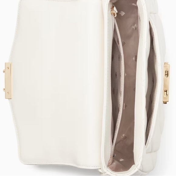 Kate Spade Carey Medium Quilted Flap Shoulder Bag Light Pink - Picture 6 of 11